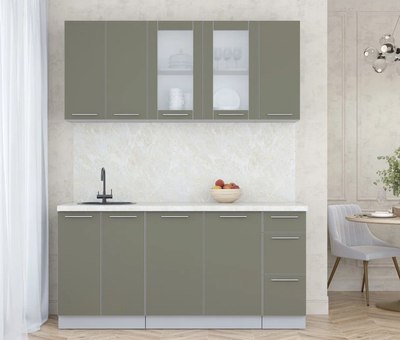 Кухонный гарнитур Интерлиния Мила Пластик 1.7 Б