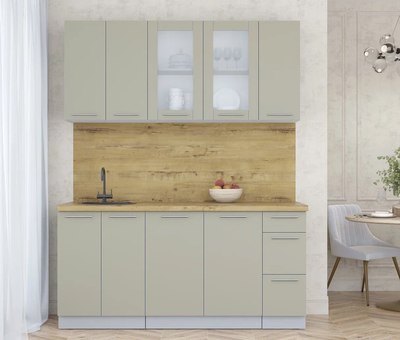 Кухонный гарнитур Интерлиния Мила Пластик 1.7 Б