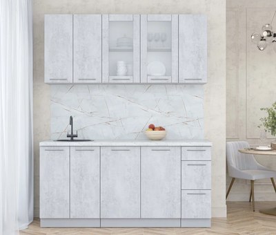 Кухонный гарнитур Интерлиния Мила Пластик 1.7 Б