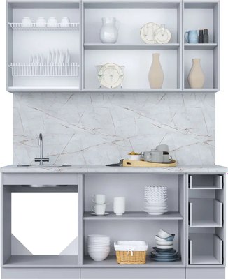 Кухонный гарнитур Интерлиния Мила Пластик 1.7 Б