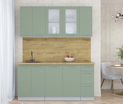 Кухонный гарнитур Интерлиния Мила Пластик 1.7 Б