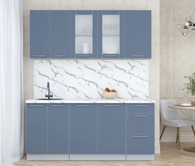 Кухонный гарнитур Интерлиния Мила Пластик 1.8 Б