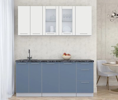 Кухонный гарнитур Интерлиния Мила Пластик 1.8 Б