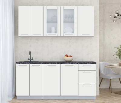 Кухонный гарнитур Интерлиния Мила Пластик 1.8 Б