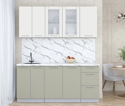 Кухонный гарнитур Интерлиния Мила Пластик 1.8 Б