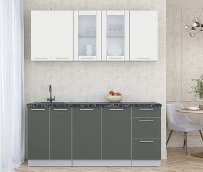 Кухонный гарнитур Интерлиния Мила Пластик 1.8 Б