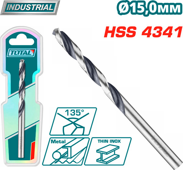 Сверло TOTAL HSS 15мм / TAC1201514