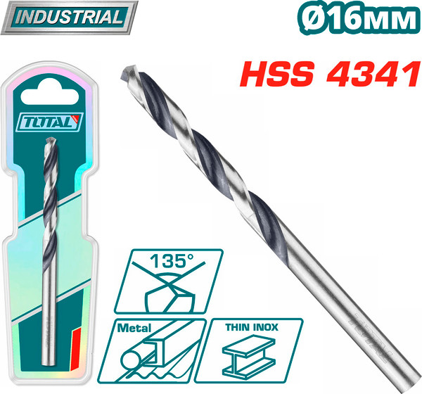 Сверло TOTAL HSS 16мм / TAC1201604