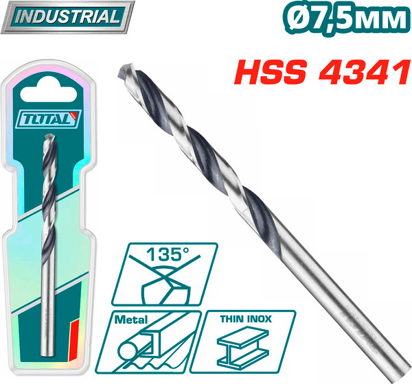 Сверло TOTAL HSS 7.5мм / TAC1200754