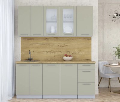 Кухонный гарнитур Интерлиния Мила Пластик 1.8 Б