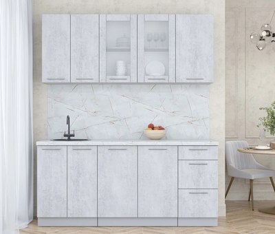 Кухонный гарнитур Интерлиния Мила Пластик 1.8 Б