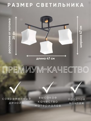 Люстра Aitin-Pro НПБ 02-3х60-101 / N4609/3