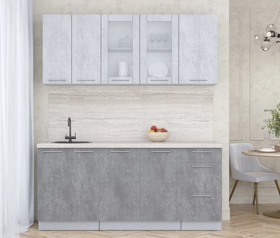 Кухонный гарнитур Интерлиния Мила Пластик 1.8 Б