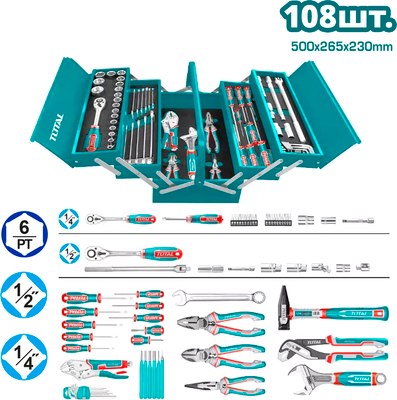 Универсальный набор инструментов TOTAL THTCS121081