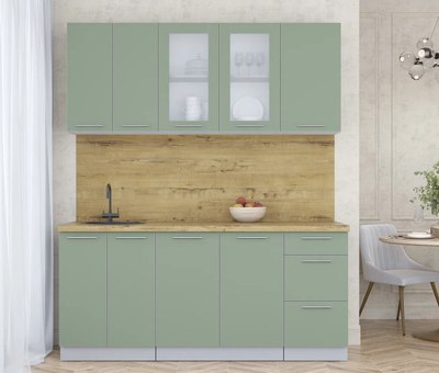 Кухонный гарнитур Интерлиния Мила Пластик 1.8 Б