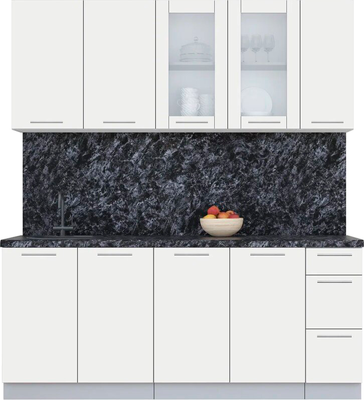 Кухонный гарнитур Интерлиния Мила Пластик 1.9 Б - фото