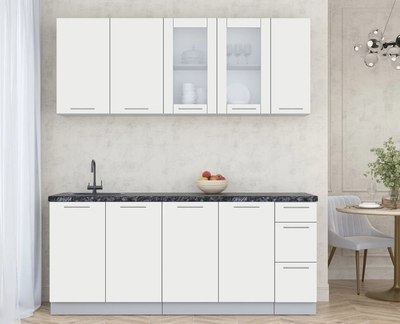 Кухонный гарнитур Интерлиния Мила Пластик 1.9 Б