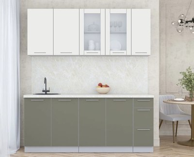 Кухонный гарнитур Интерлиния Мила Пластик 1.9 Б