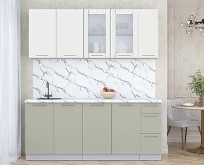 Кухонный гарнитур Интерлиния Мила Пластик 1.9 Б