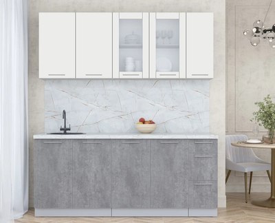 Кухонный гарнитур Интерлиния Мила Пластик 1.9 Б