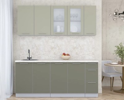 Кухонный гарнитур Интерлиния Мила Пластик 1.9 Б