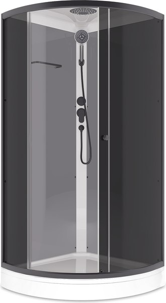 Душевая кабина Domani-Spa Simple 100x100 / DS01Sm110LGrT00.Gt-V1.2-Black