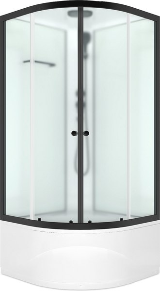 Душевая кабина Domani-Spa Delight Slim 99 High 90x90 / DS01DS99HWM00.Gt-Black - фото