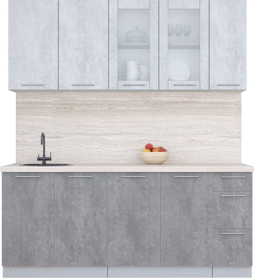 Кухонный гарнитур Интерлиния Мила Пластик 1.9 Б - фото