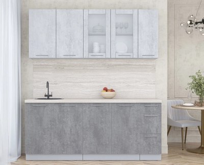 Кухонный гарнитур Интерлиния Мила Пластик 1.9 Б