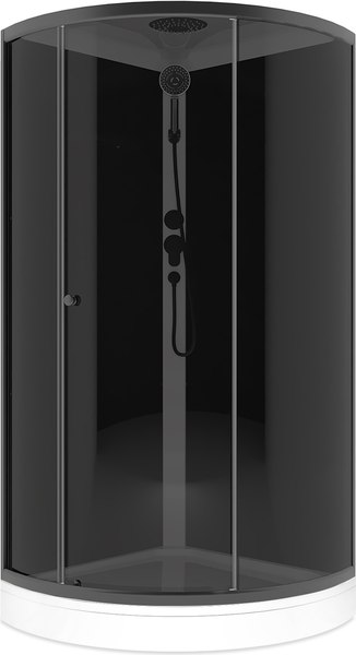 Душевая кабина Domani-Spa Simple 99 90x90 / DS01Sm99LBT00.Gt-V1.2-Black - фото