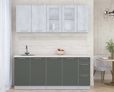 Кухонный гарнитур Интерлиния Мила Пластик 1.9 Б