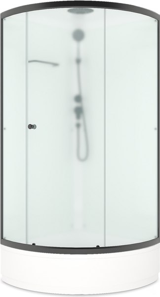 Душевая кабина Domani-Spa Simple 99 Mid 90x90 / DS01Sm99MWM00.Gt-V1.2-Black - фото