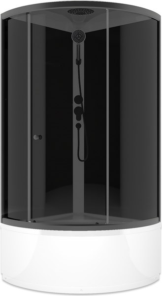 Душевая кабина Domani-Spa Simple 99 High 90x90 / DS01Sm99HBT00.Gt-V1.2-Black - фото