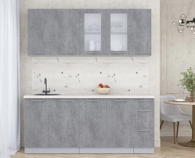 Кухонный гарнитур Интерлиния Мила Пластик 1.9 Б