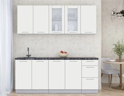 Кухонный гарнитур Интерлиния Мила Пластик 2.0 Б