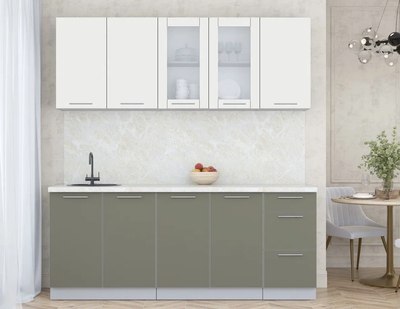 Кухонный гарнитур Интерлиния Мила Пластик 2.0 Б