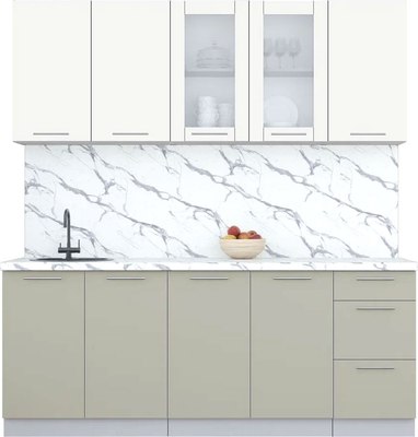 Кухонный гарнитур Интерлиния Мила Пластик 2.0 Б - фото