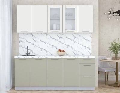 Кухонный гарнитур Интерлиния Мила Пластик 2.0 Б