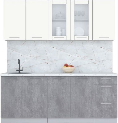 Кухонный гарнитур Интерлиния Мила Пластик 2.0 Б - фото