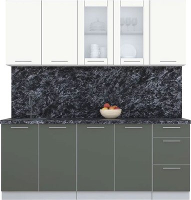 Кухонный гарнитур Интерлиния Мила Пластик 2.0 Б - фото