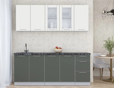 Кухонный гарнитур Интерлиния Мила Пластик 2.0 Б