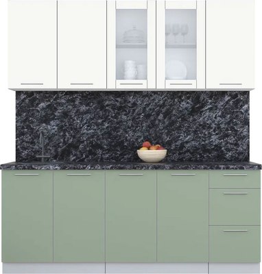 Кухонный гарнитур Интерлиния Мила Пластик 2.0 Б - фото