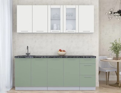 Кухонный гарнитур Интерлиния Мила Пластик 2.0 Б