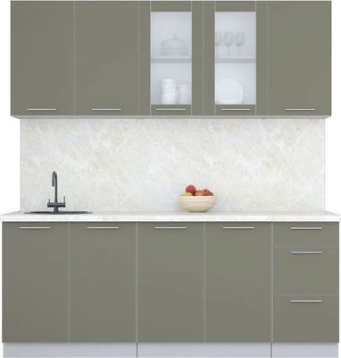 Кухонный гарнитур Интерлиния Мила Пластик 2.0 Б - фото