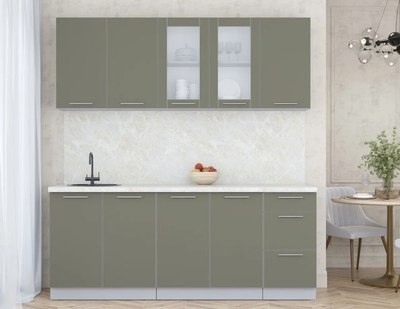 Кухонный гарнитур Интерлиния Мила Пластик 2.0 Б