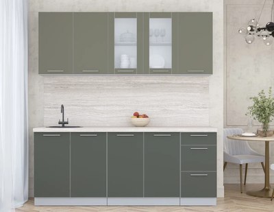 Кухонный гарнитур Интерлиния Мила Пластик 2.0 Б