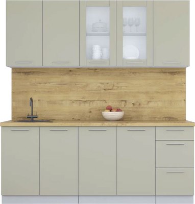 Кухонный гарнитур Интерлиния Мила Пластик 2.0 Б - фото