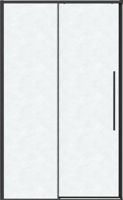 Душевая дверь Grossman Galaxy 80x195 / 1/2.K33.01.80L.21.02 (черный матовый/стекло шиншилла) - фото