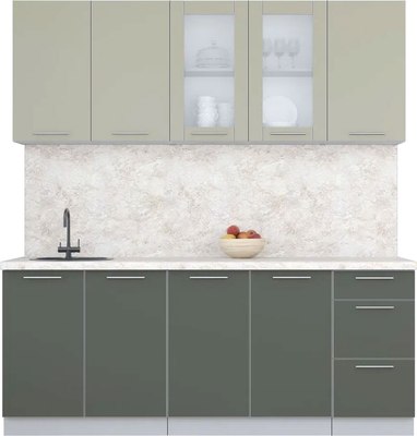 Кухонный гарнитур Интерлиния Мила Пластик 2.0 Б - фото