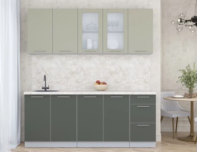 Кухонный гарнитур Интерлиния Мила Пластик 2.0 Б